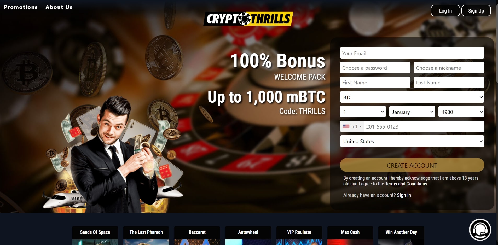 Crypto Thrills Casino Review