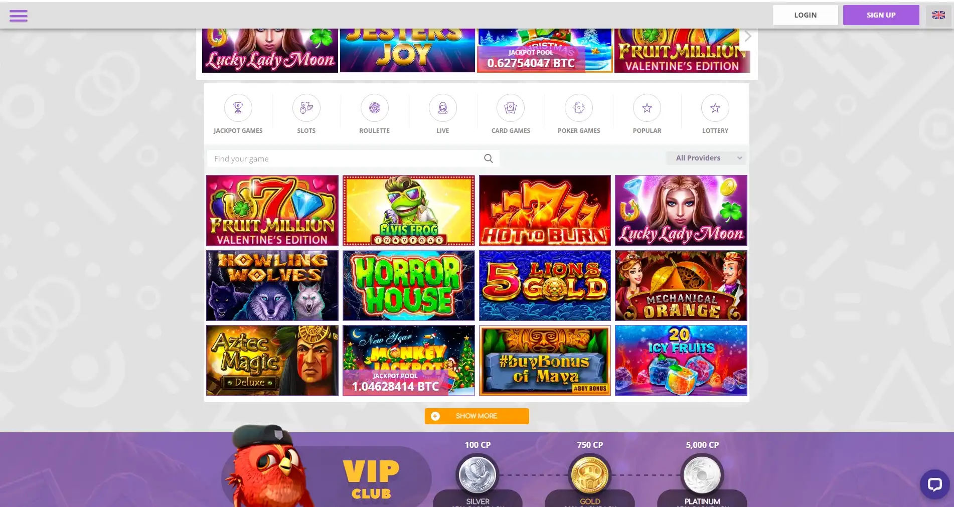 Crypto Wild Casino Games