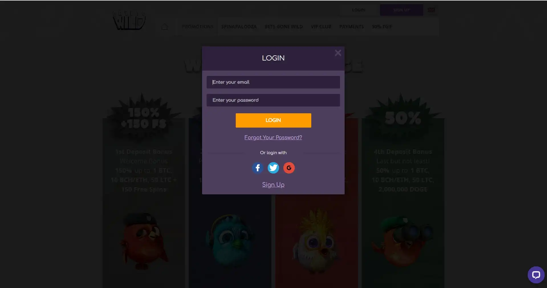 Crypto Wild Casino Login