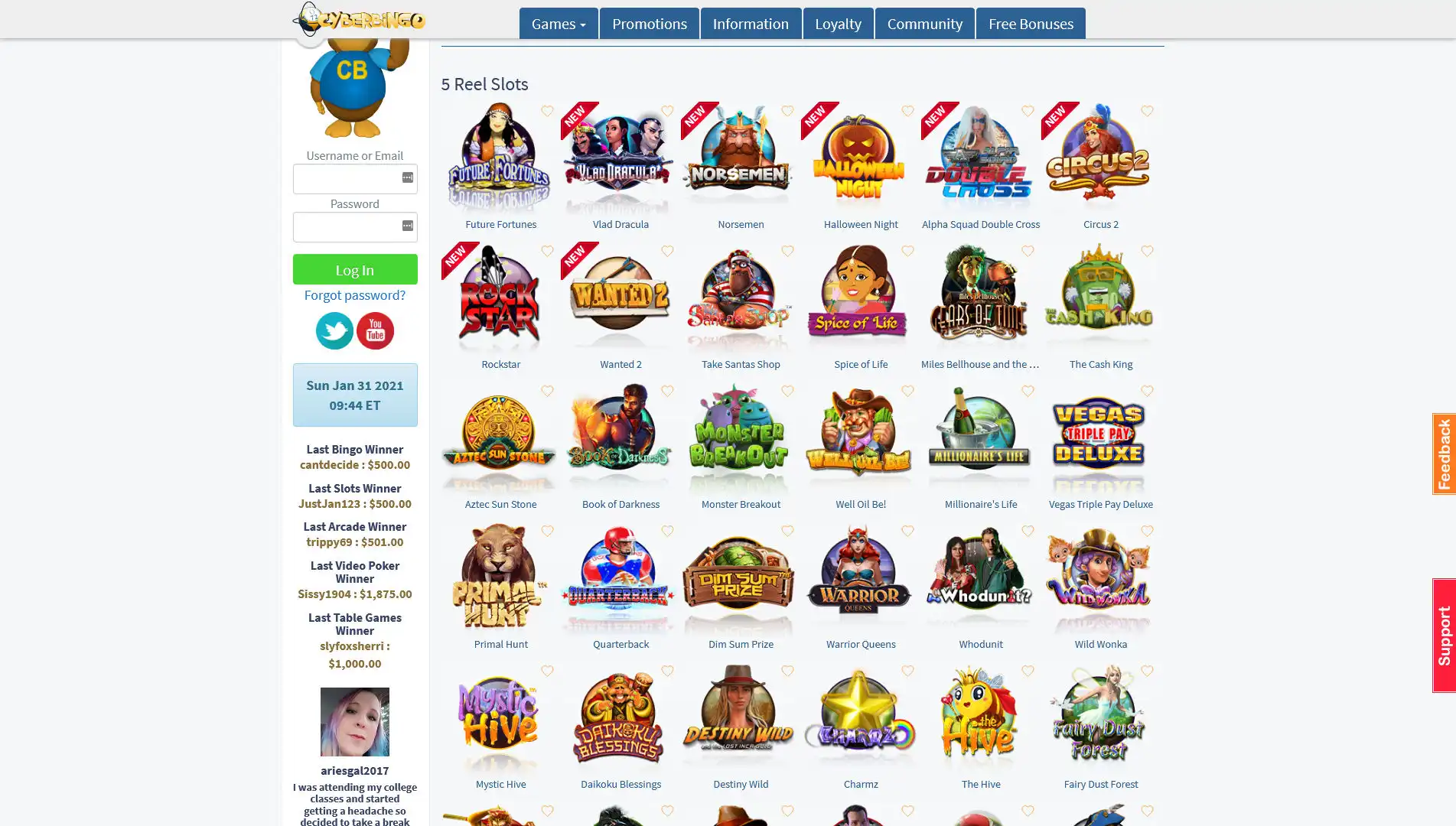 CyberBingo Casino Games