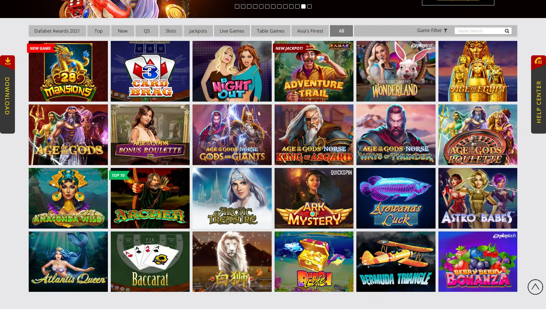 Dafabet Casino Games