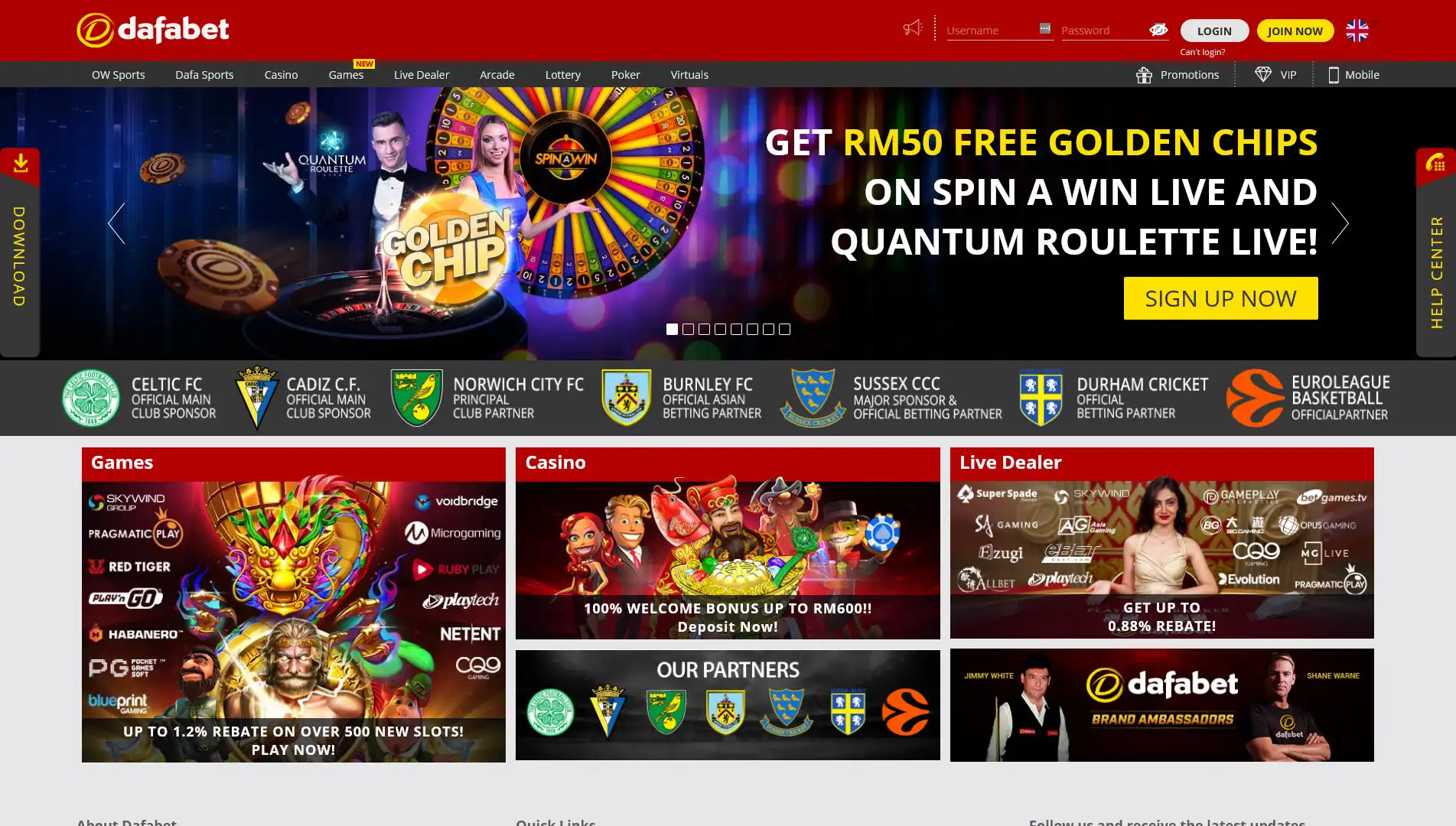 Dafabet Casino Review