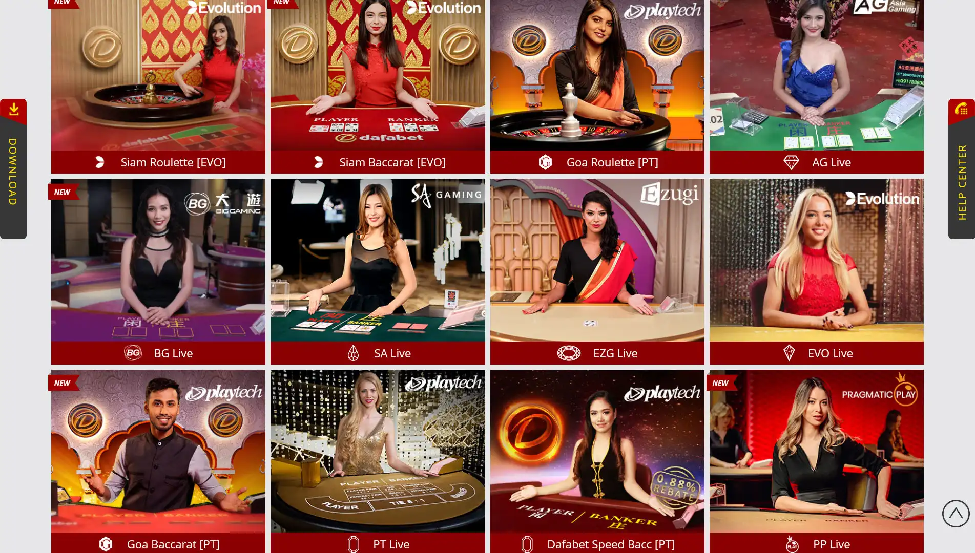 Dafabet Casino Live Dealer Games
