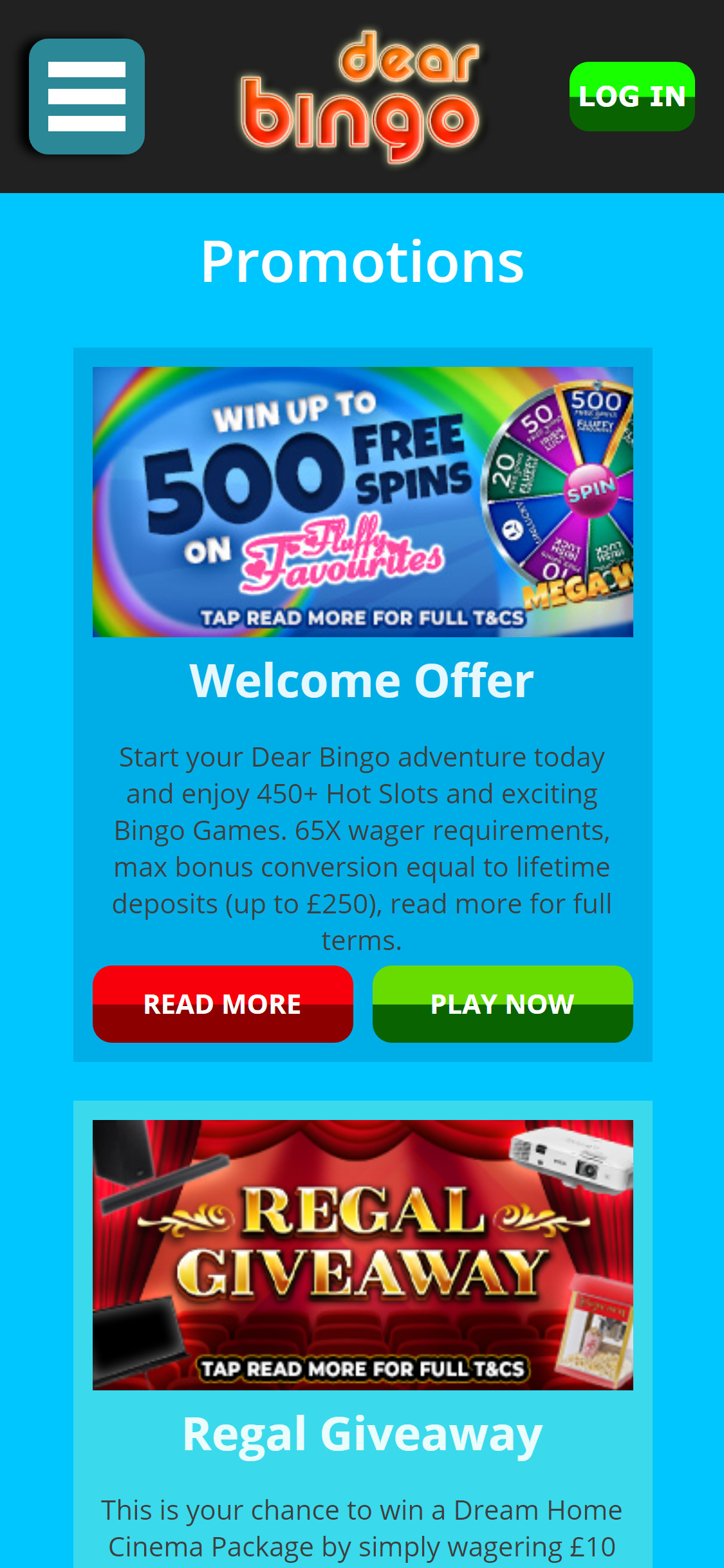 Dear Bingo Casino Mobile No Deposit Bonus Review