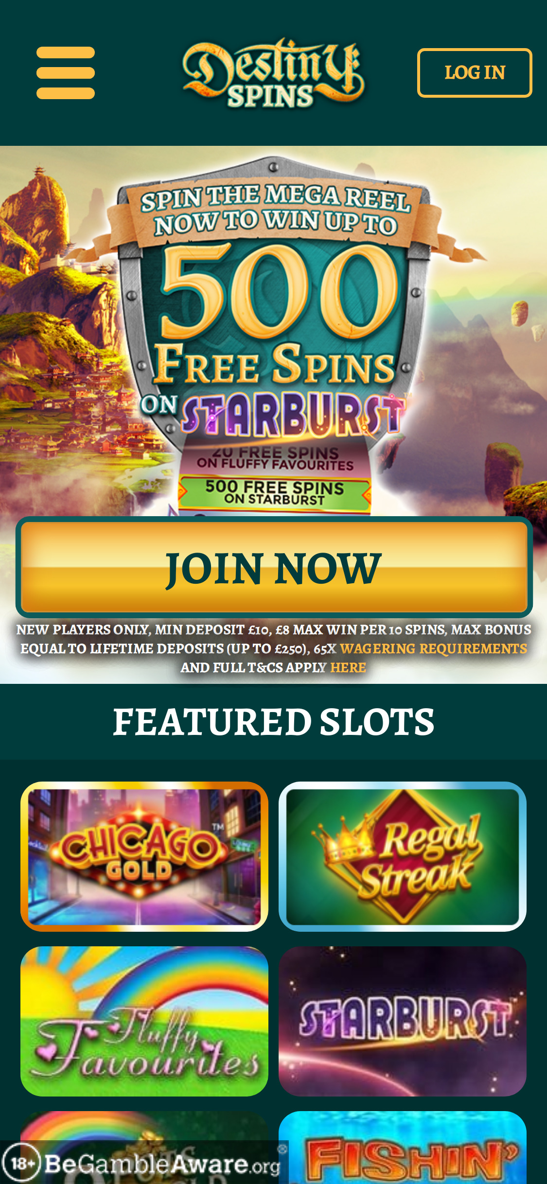 Destiny Spins Casino Mobile Review
