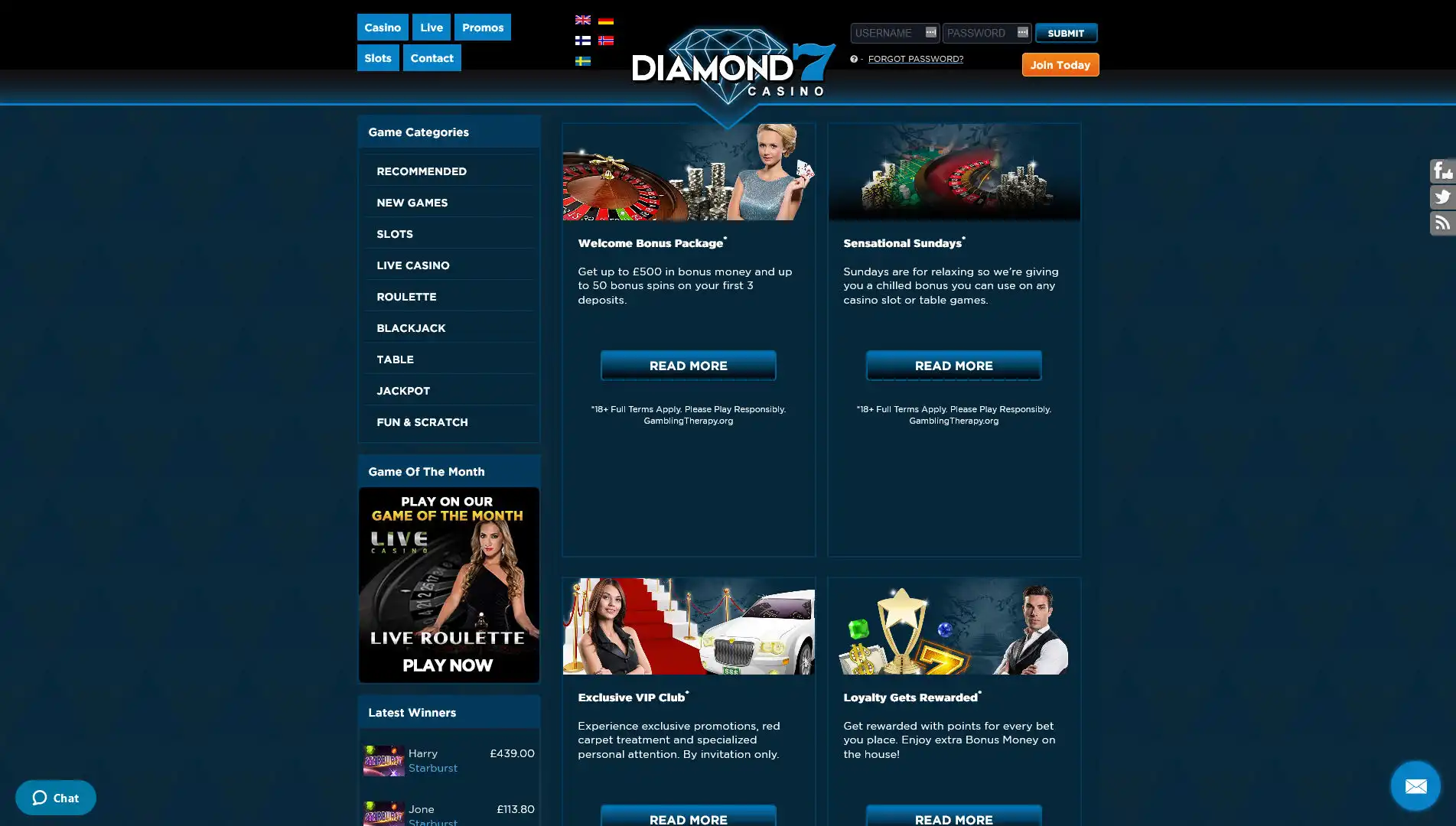 Diamond 7 Casino No Deposit Bonus