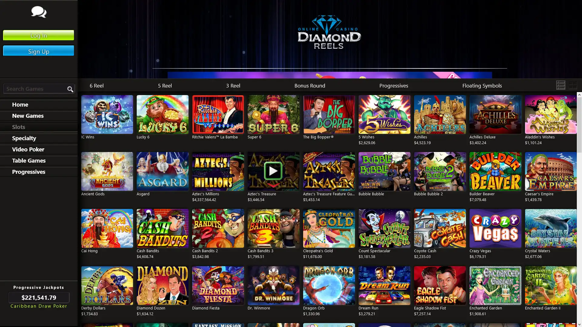 Diamond Reels Casino Games