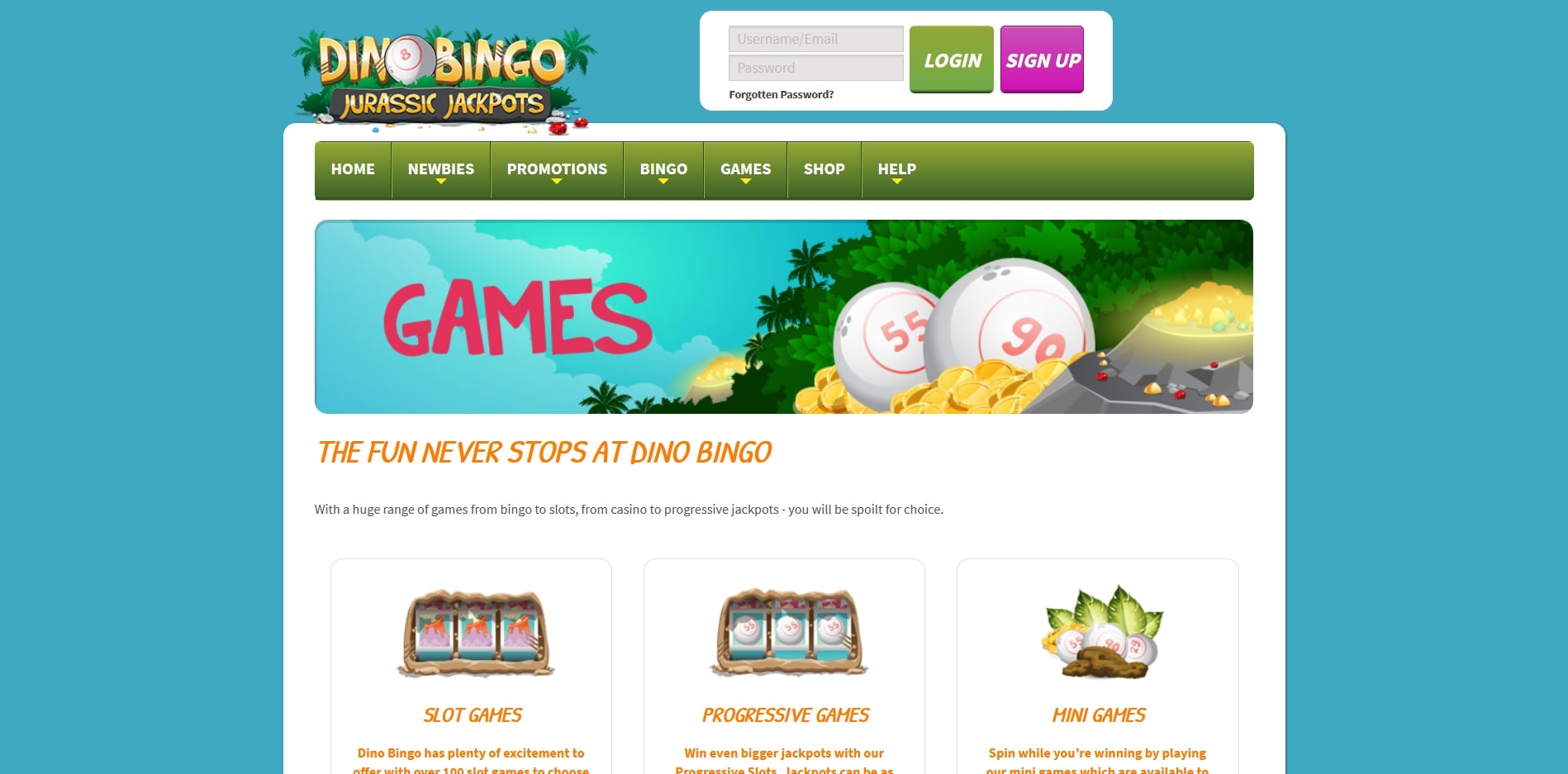 Dino Bingo Casino Games