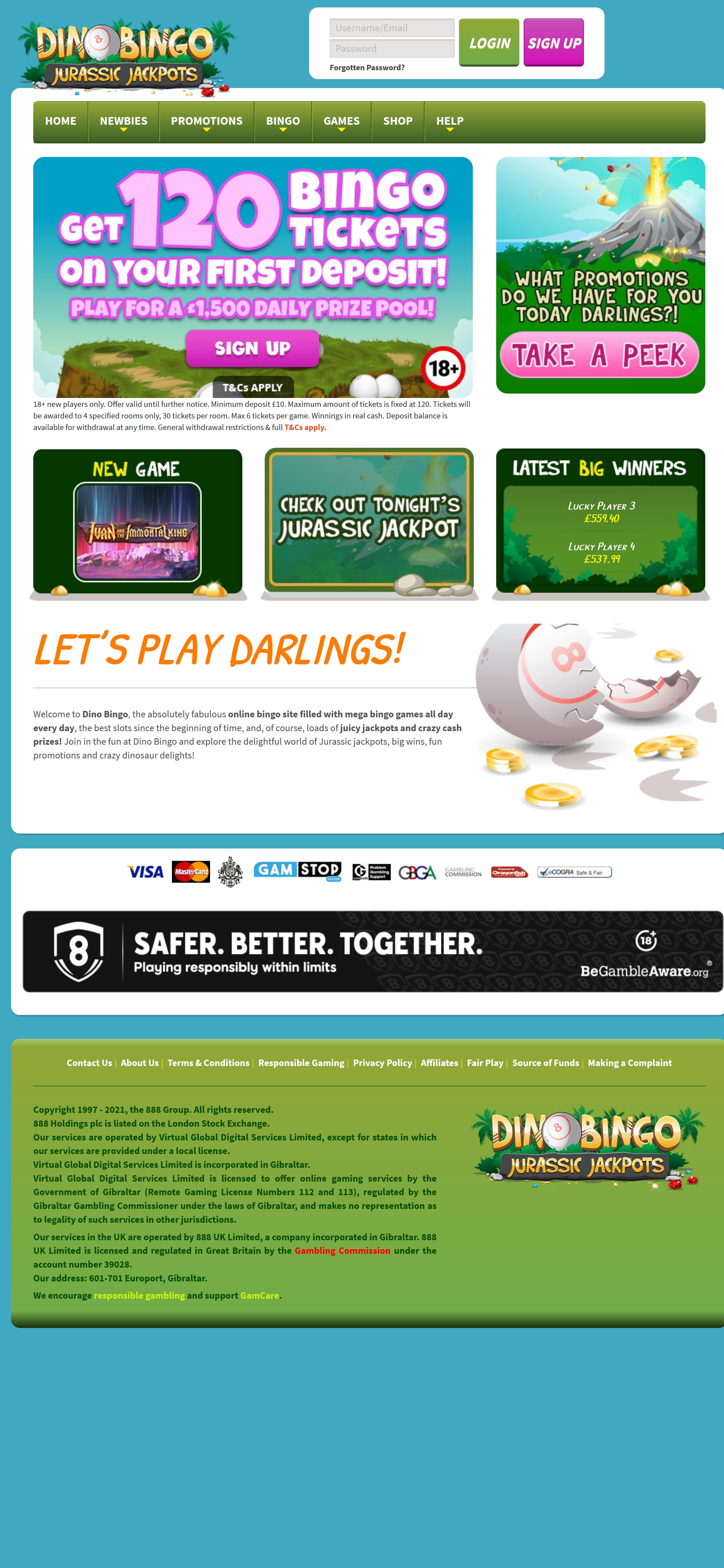 Dino Bingo Casino Mobile Review