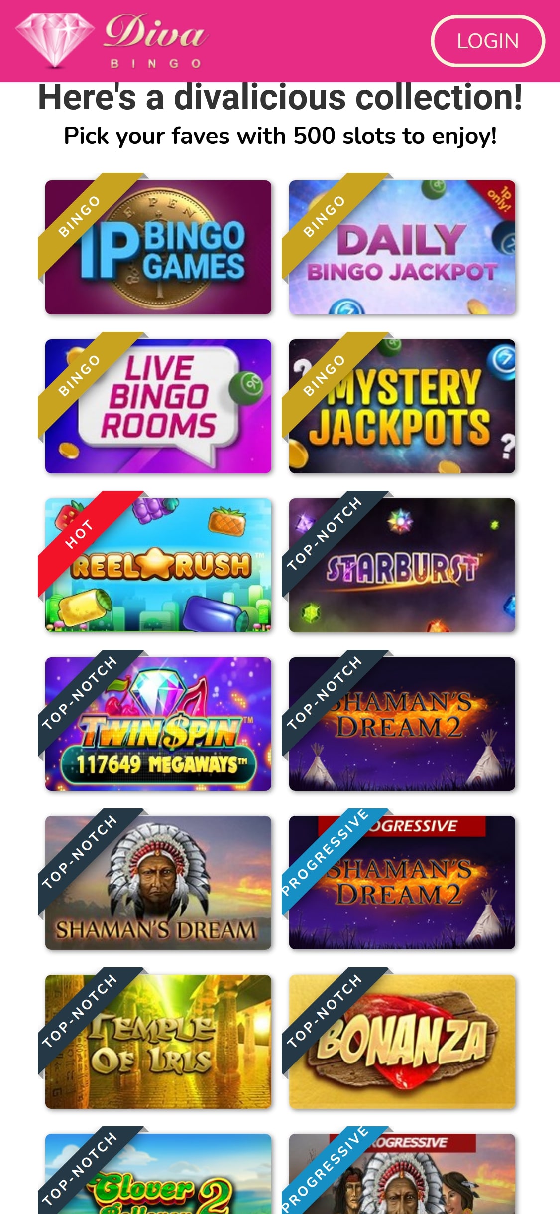 Diva Bingo Casino Mobile Games Review