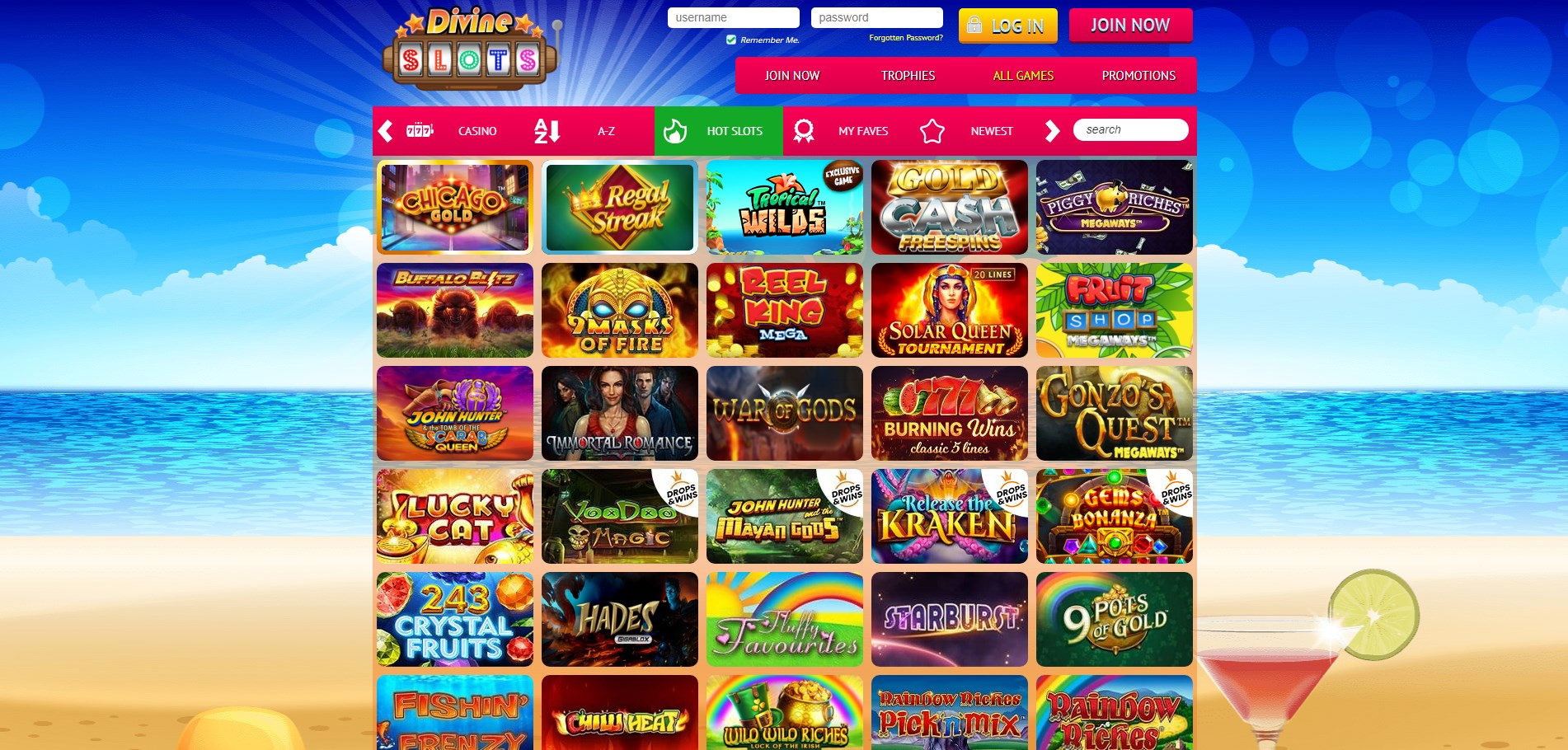 Divine Slots Casino Games