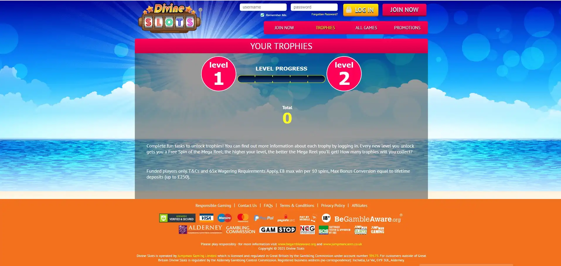 Divine Slots Casino Login