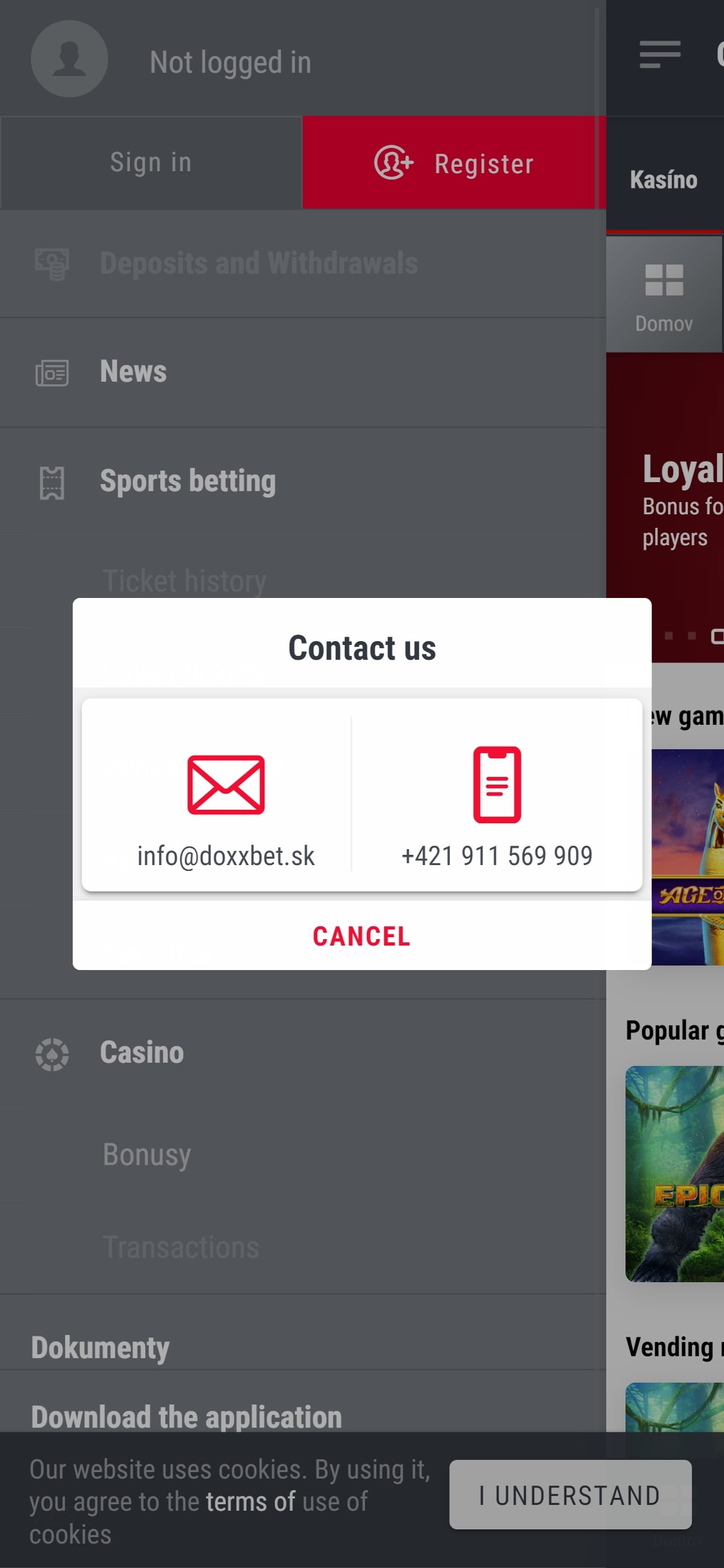 Doxxbet Casino Mobile Support Review