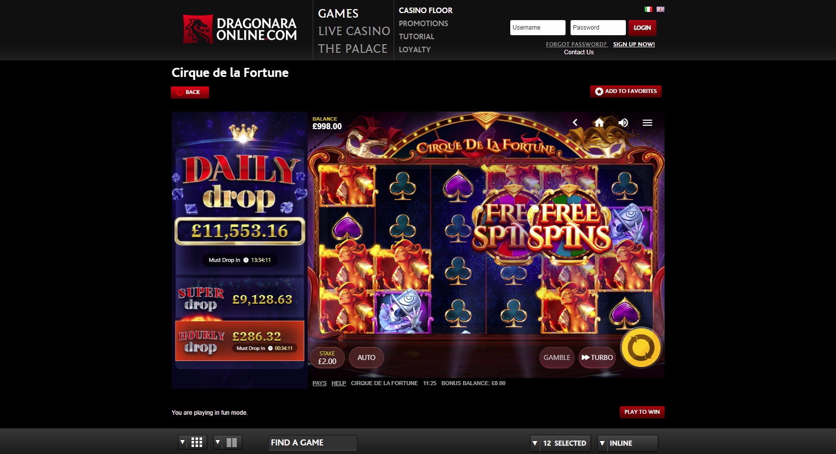 Dragonara Casino Slot Games