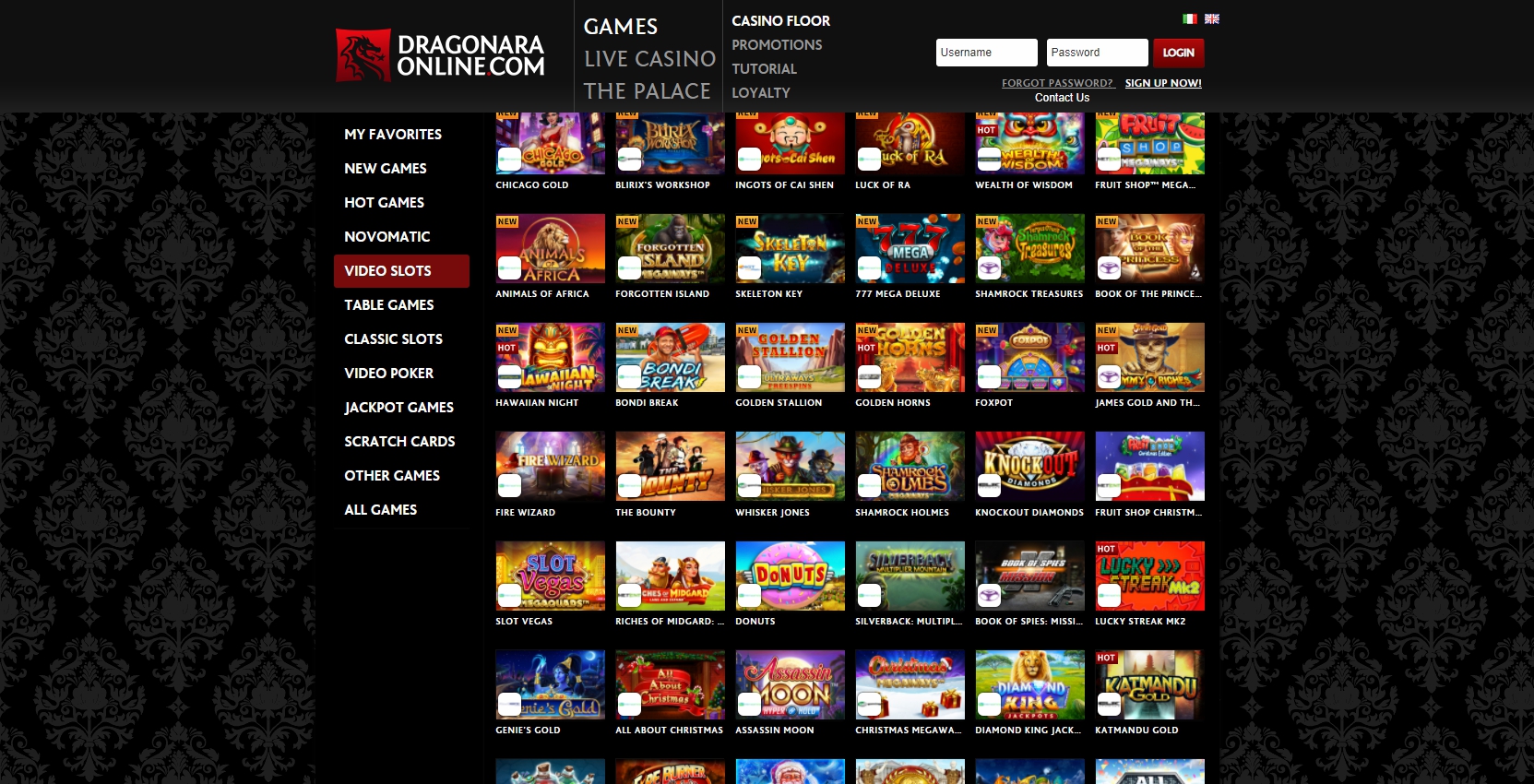 Dragonara Casino Games