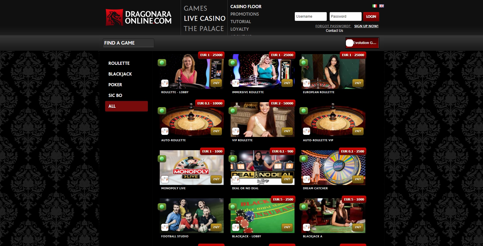 Dragonara Casino Live Dealer Games