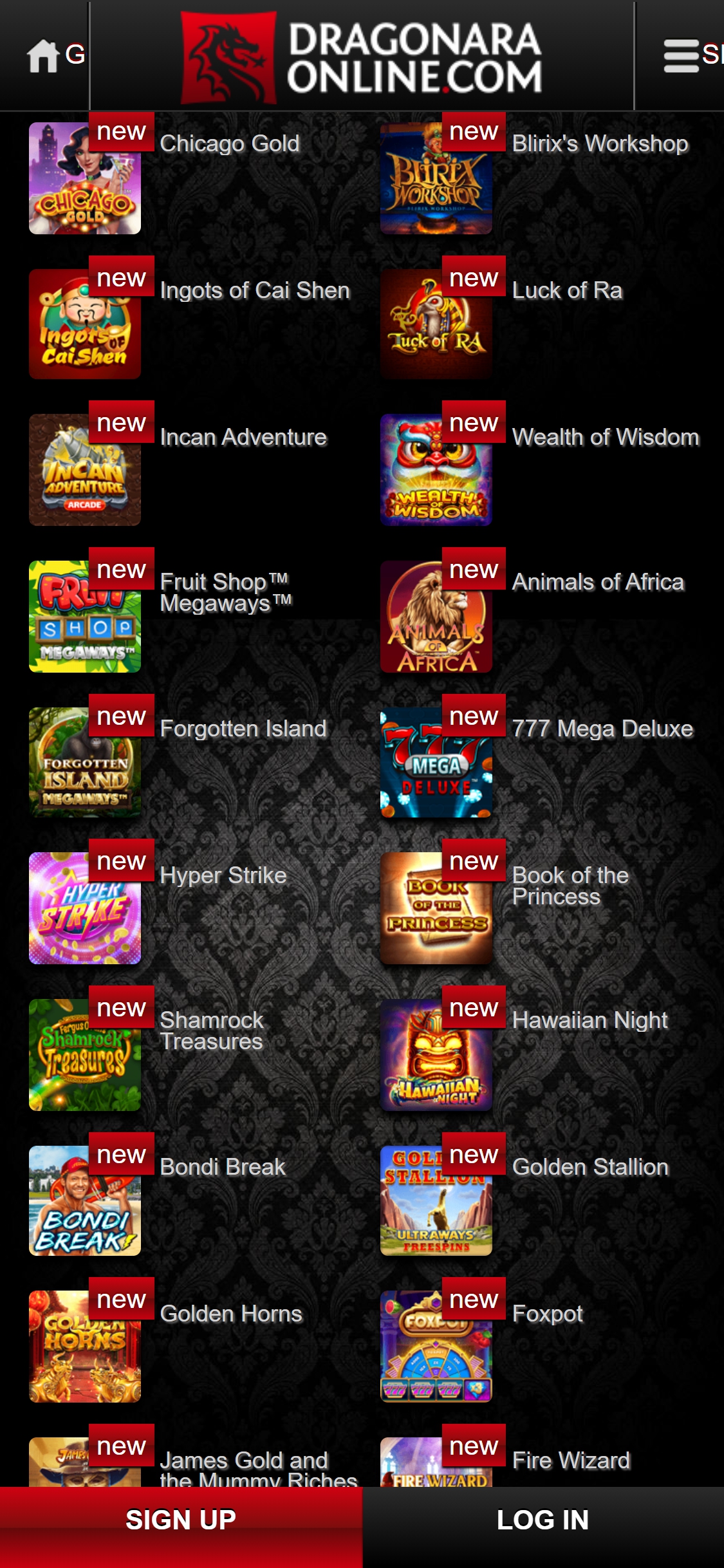 Dragonara Casino Mobile Games Review