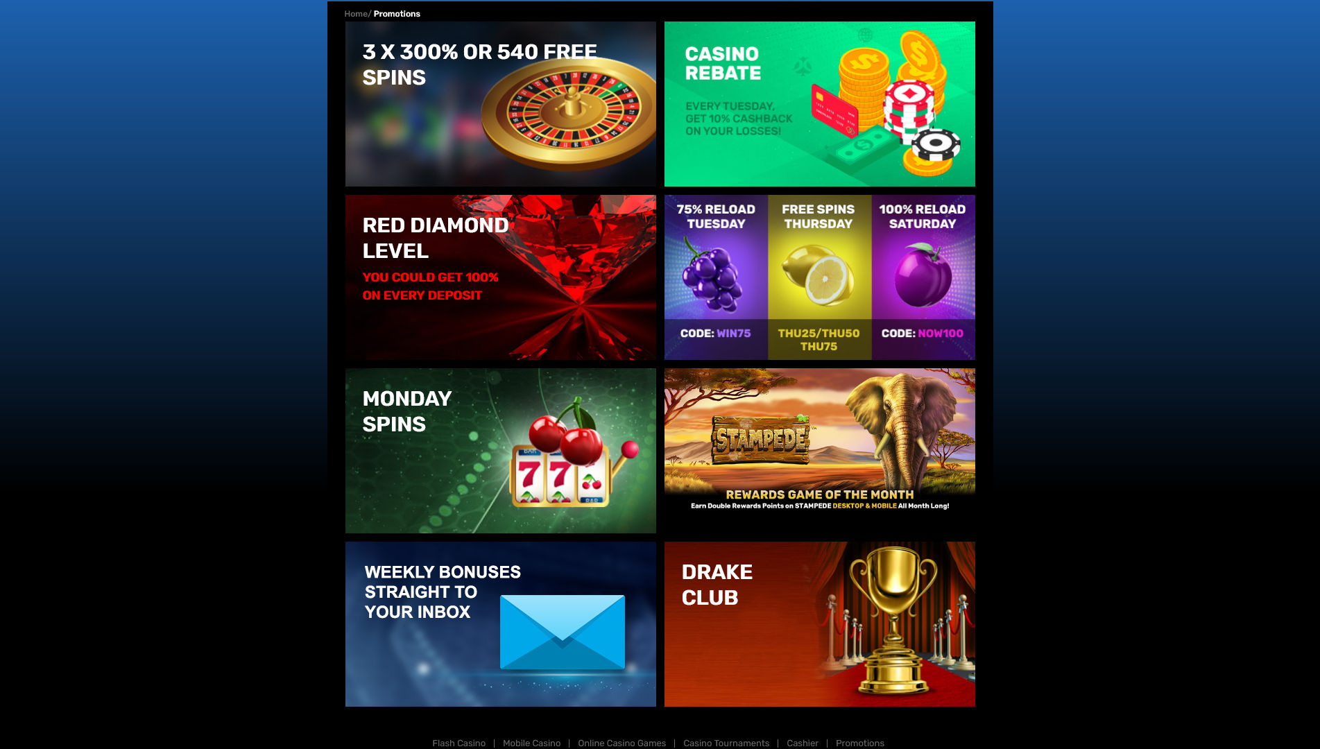 Drake Casino No Deposit Bonus