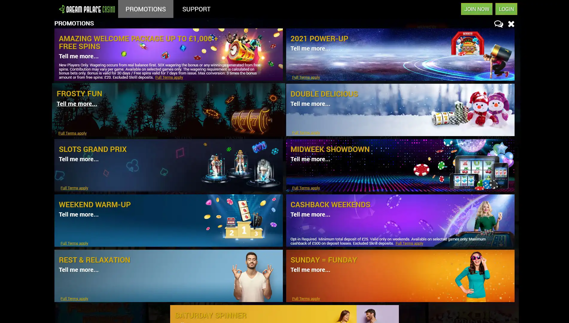 Dream Palace Casino No Deposit Bonus