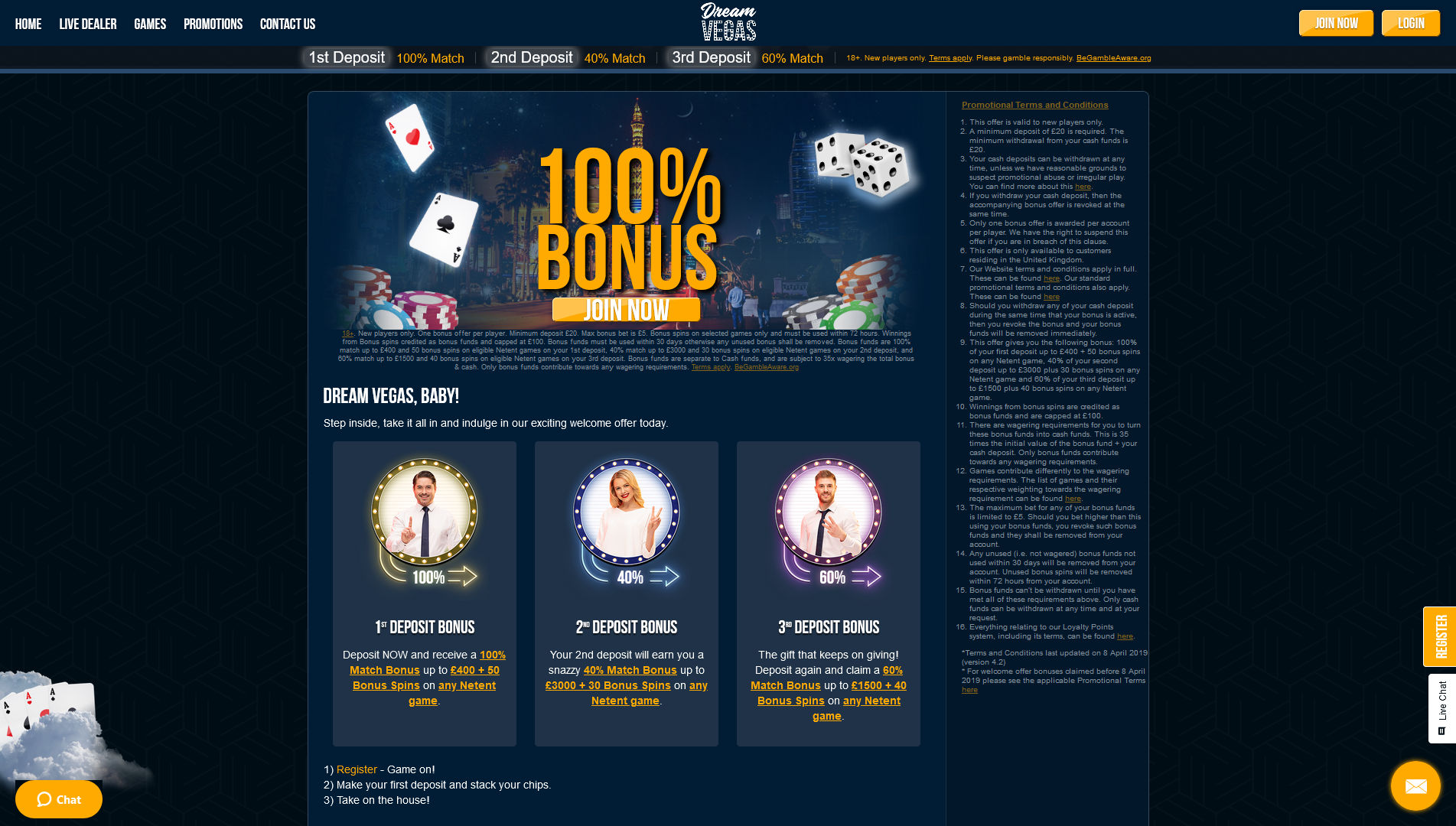 Dream Vegas Casino No Deposit Bonus