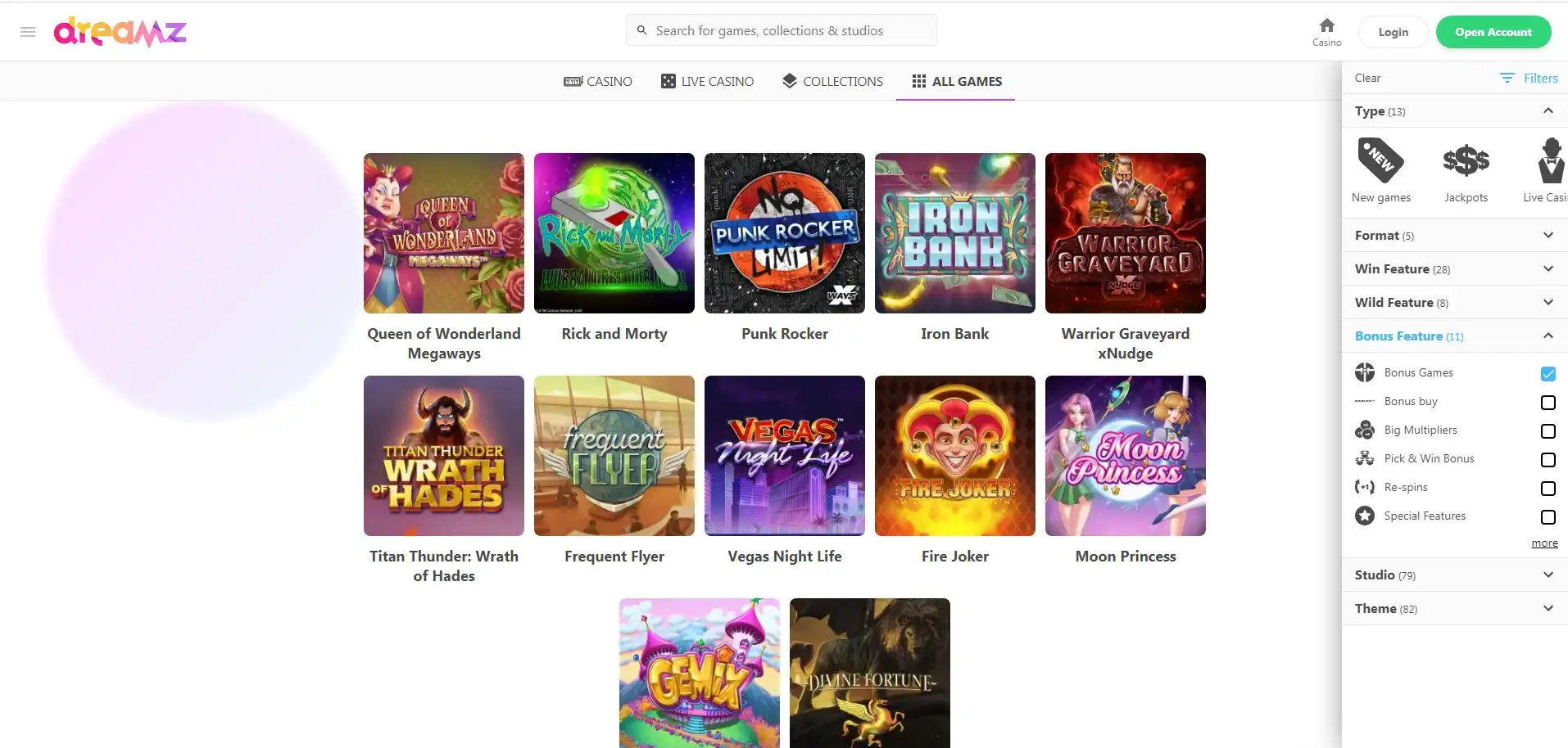 Dreamz Casino No Deposit Bonus