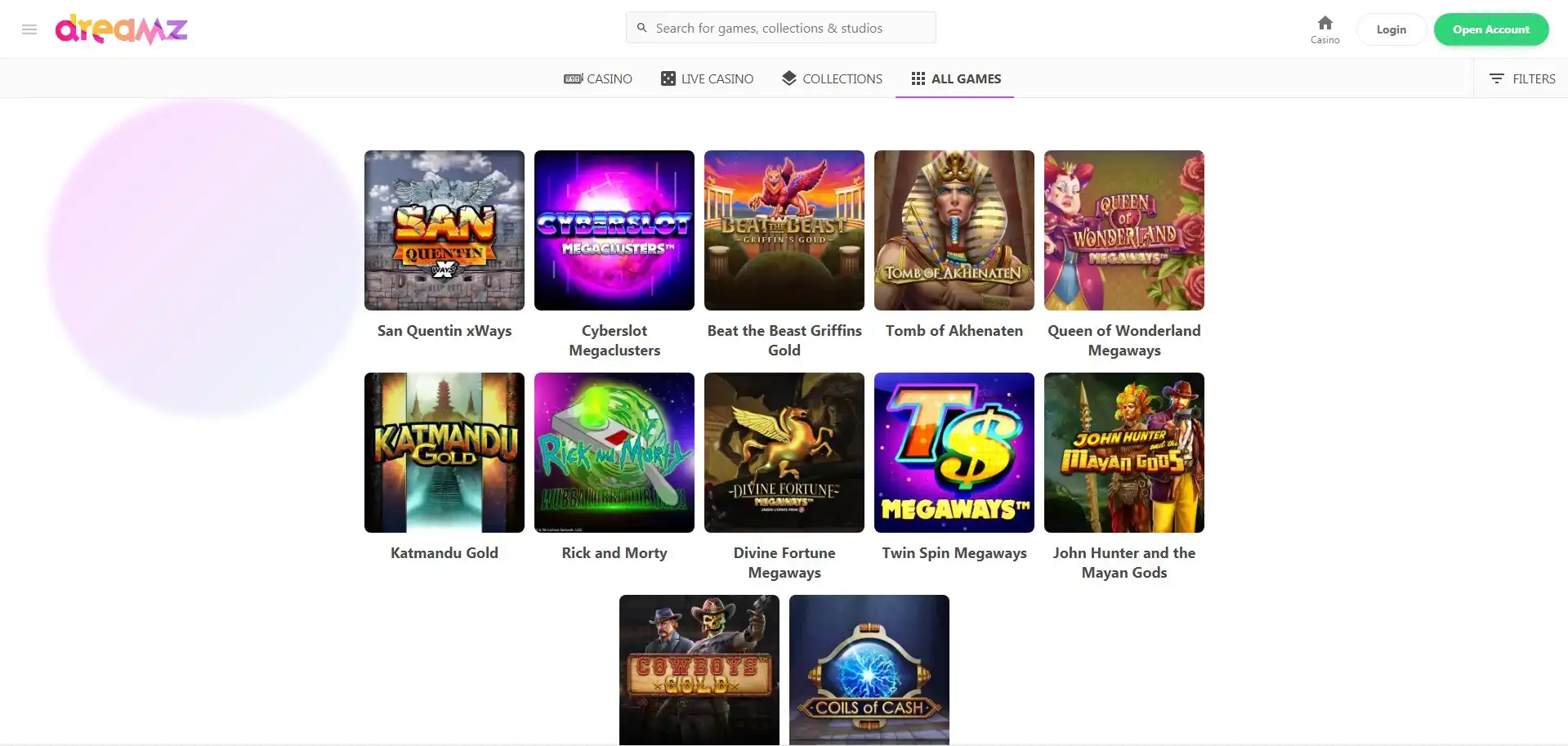 Dreamz Casino Games