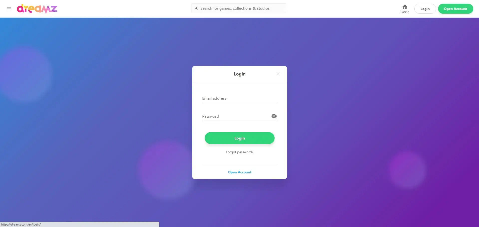 Dreamz Casino Login
