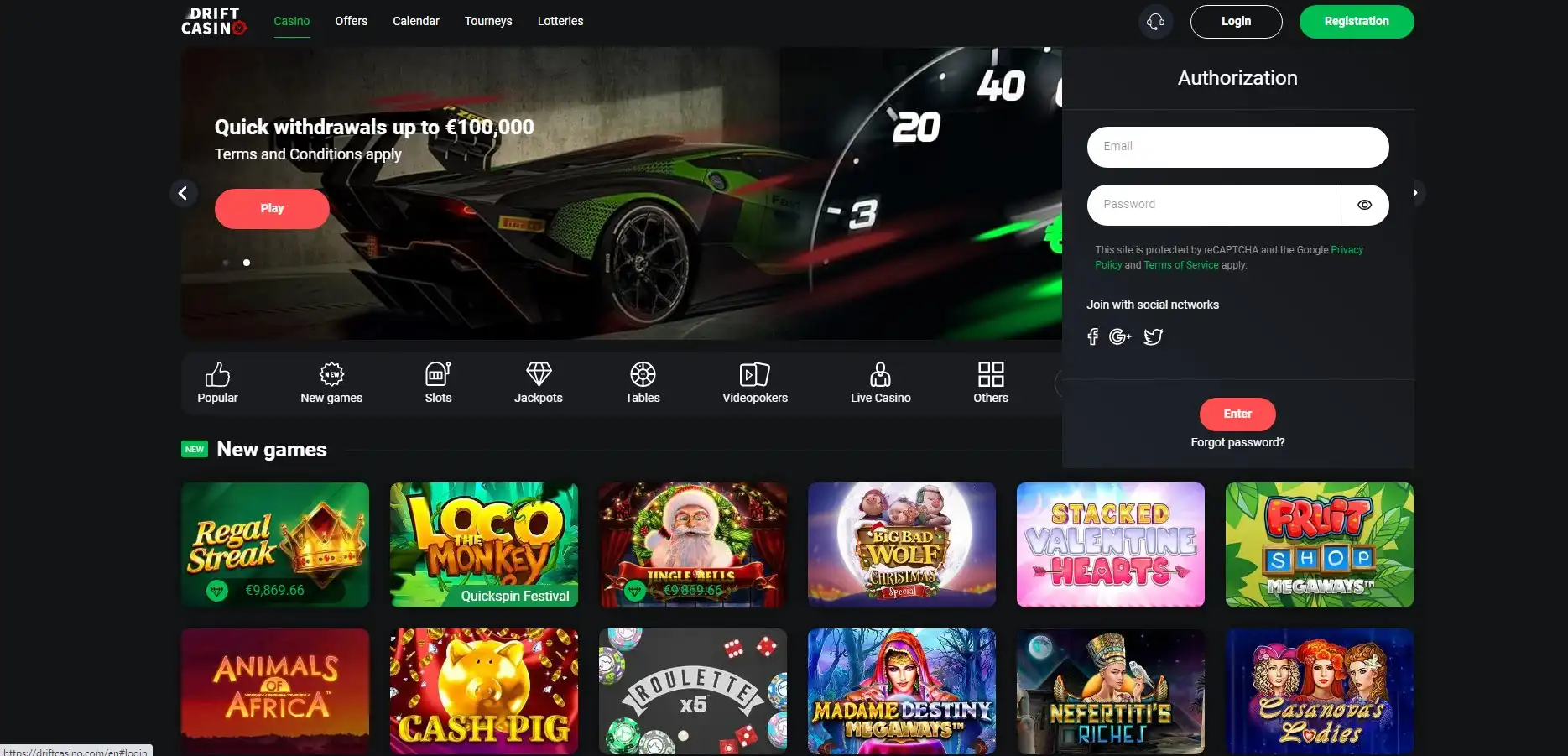 Casino Drift Login