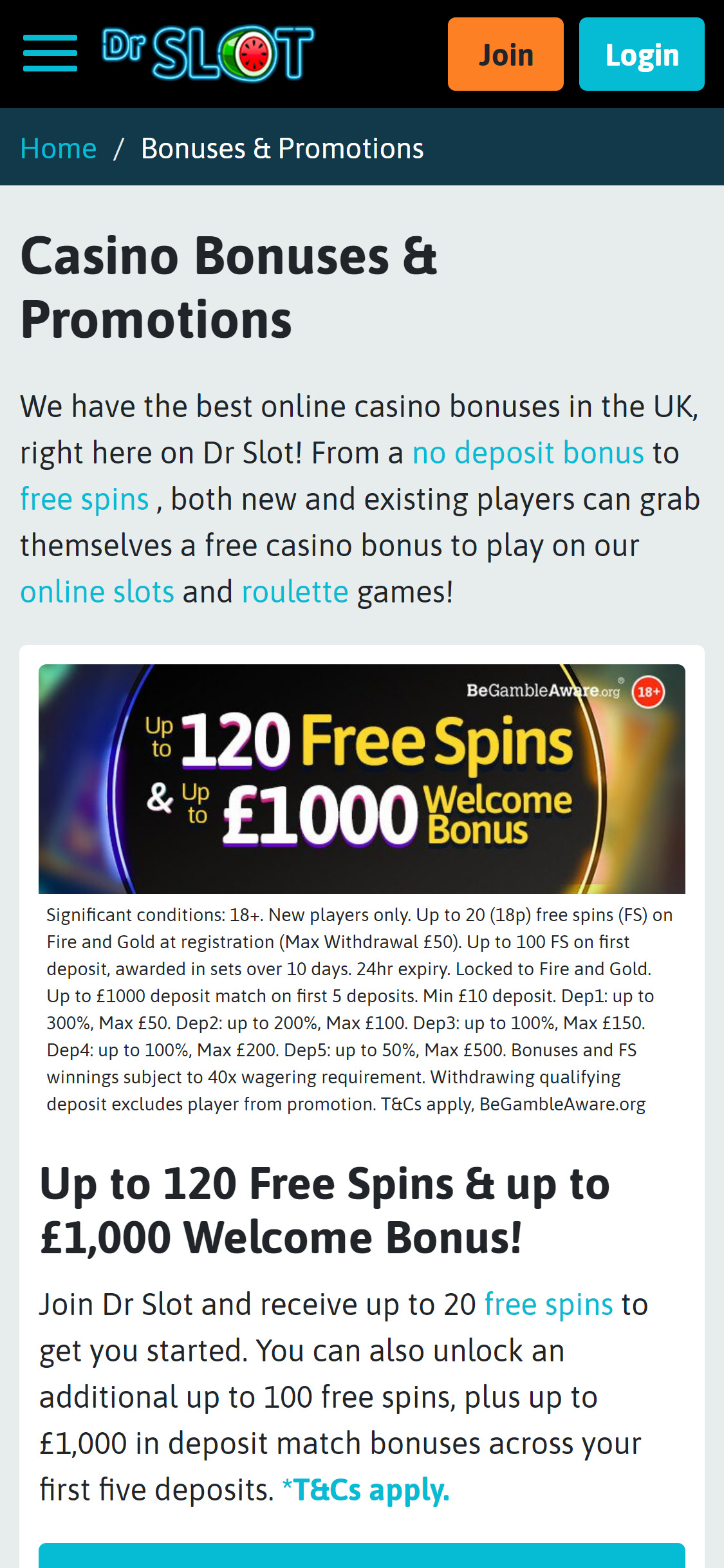 Dr Slot Casino Mobile No Deposit Bonus Review