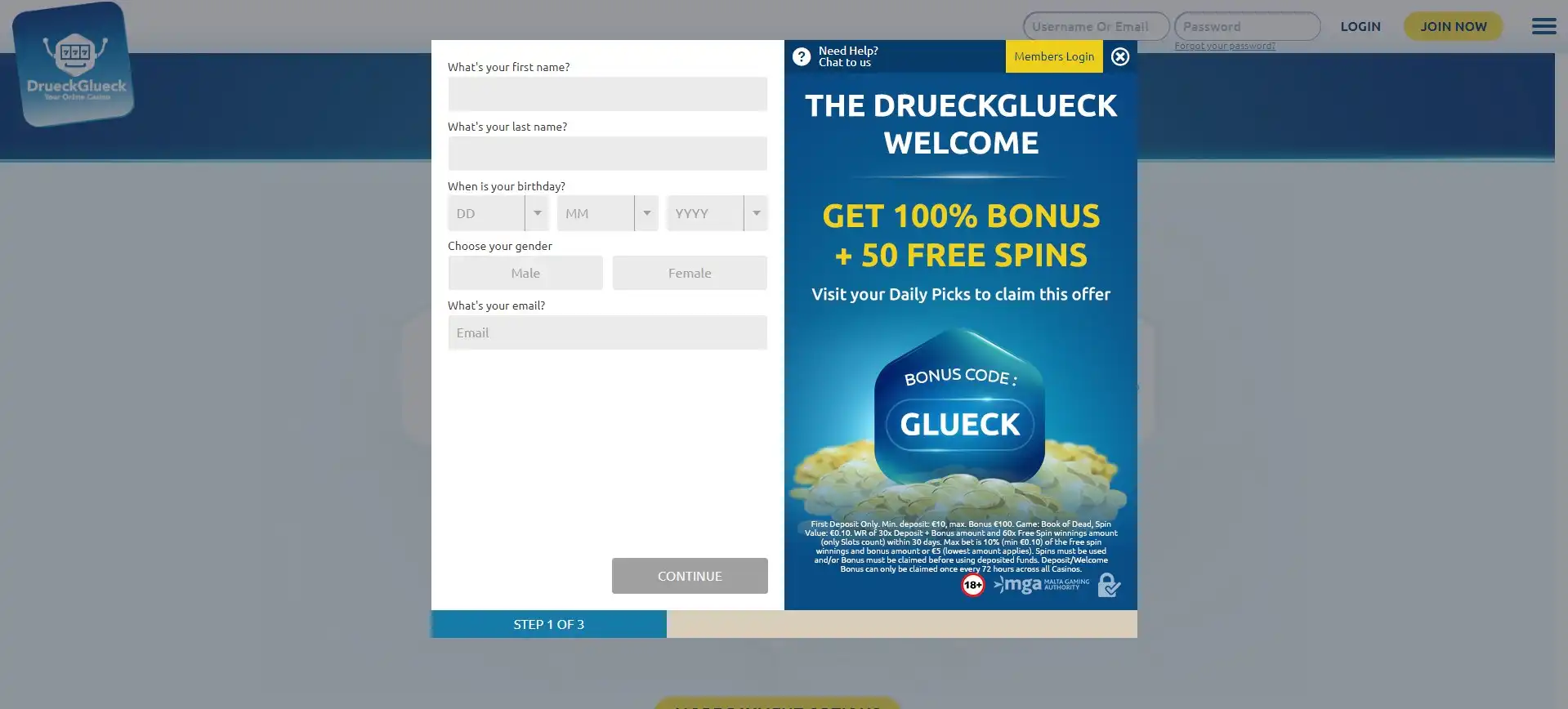 Drueck Glueck Casino Login