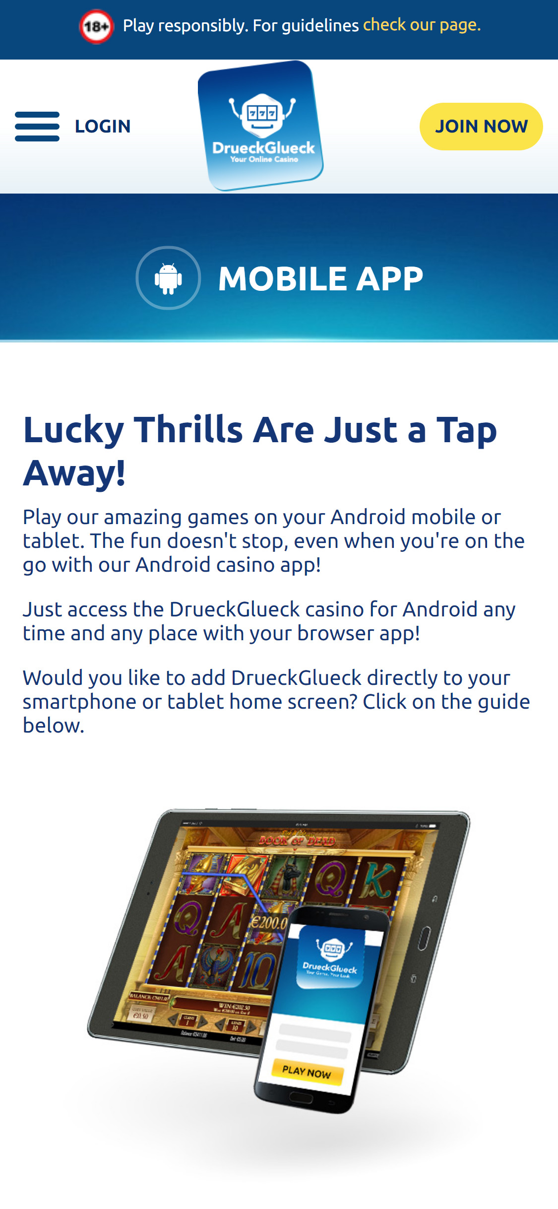 Drueck Glueck Casino Mobile App Review
