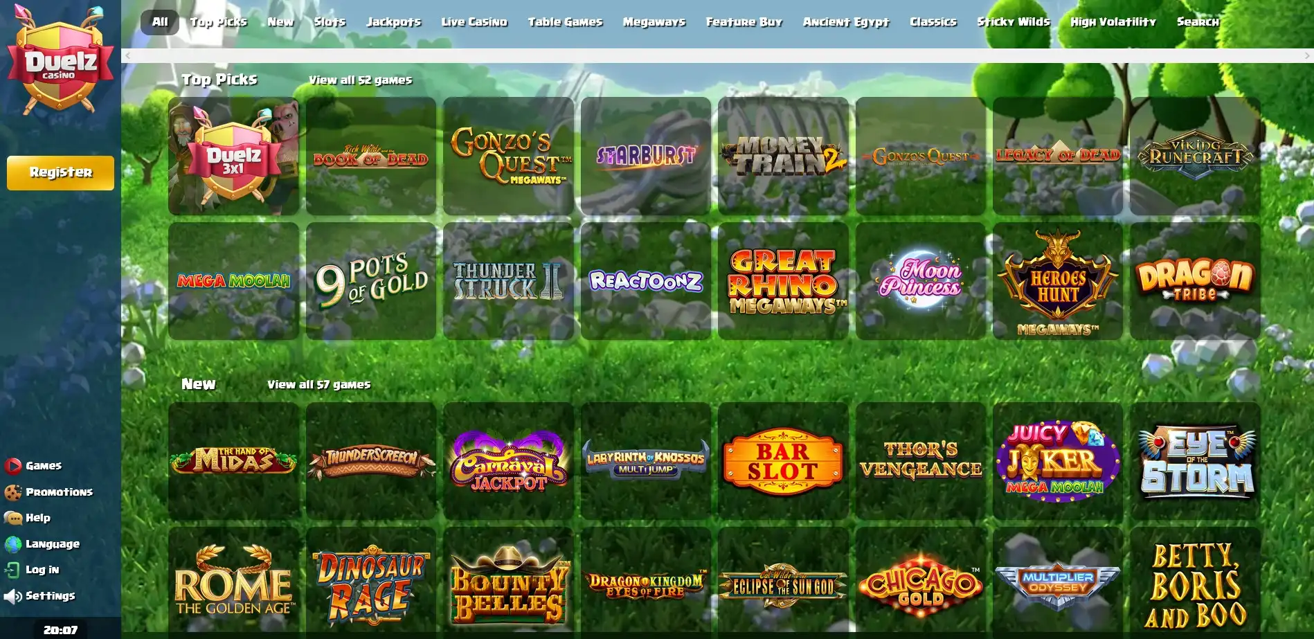 Duelz Casino Games