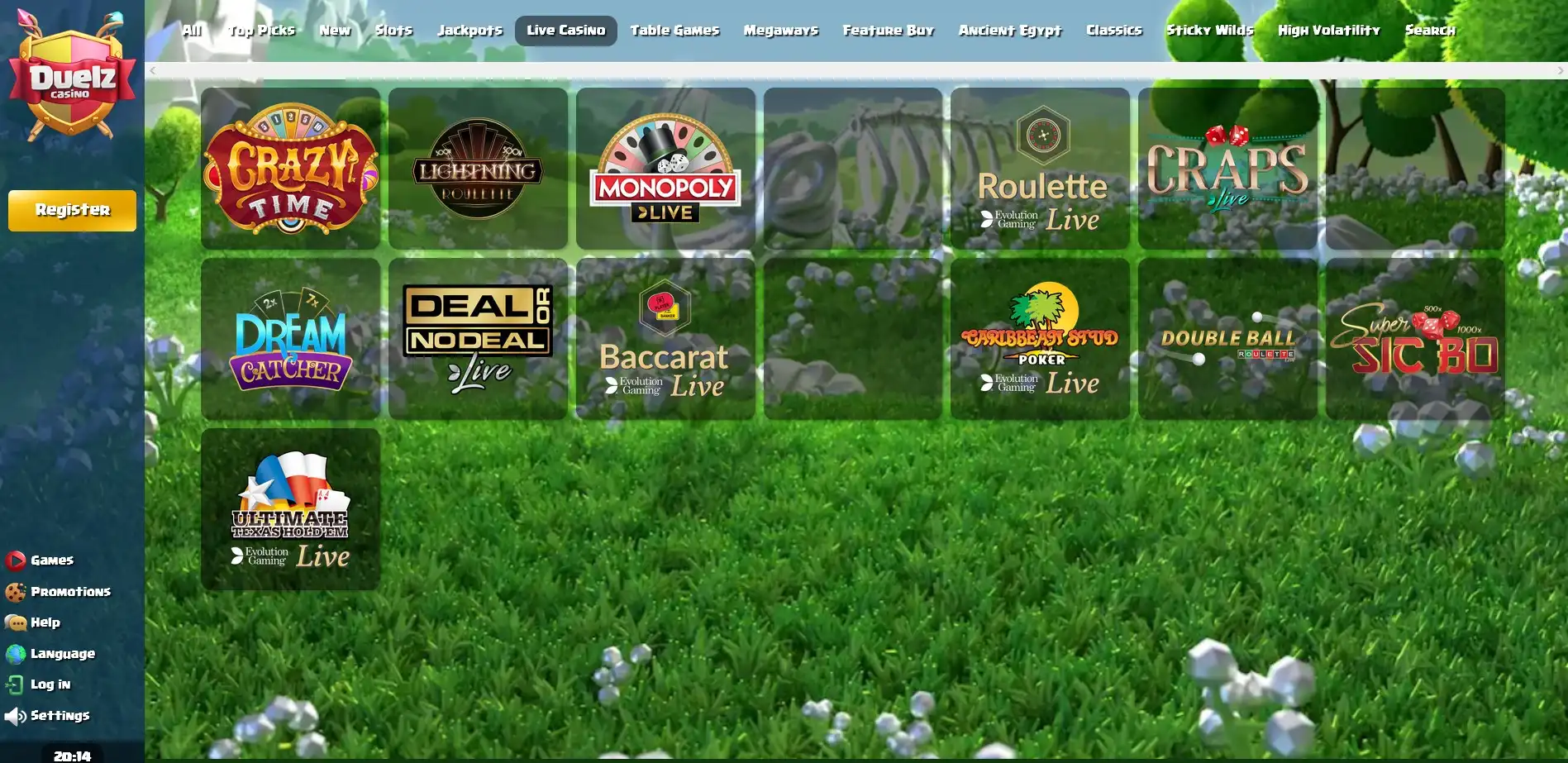 Duelz Casino Live Dealer Games