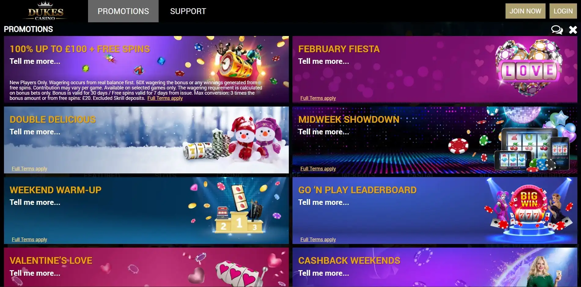 Dukes Casino No Deposit Bonus