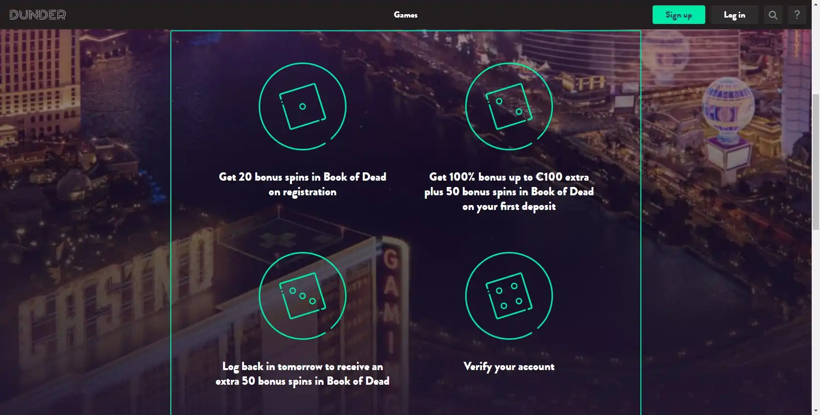 Dunder Casino No Deposit Bonus