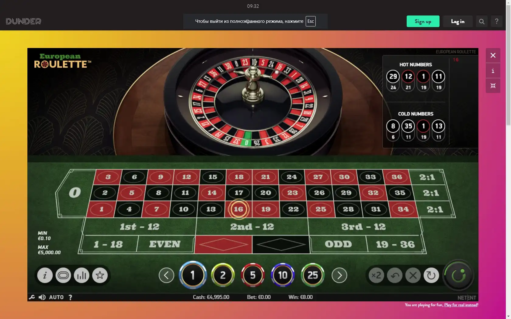 Dunder Casino Casino Games