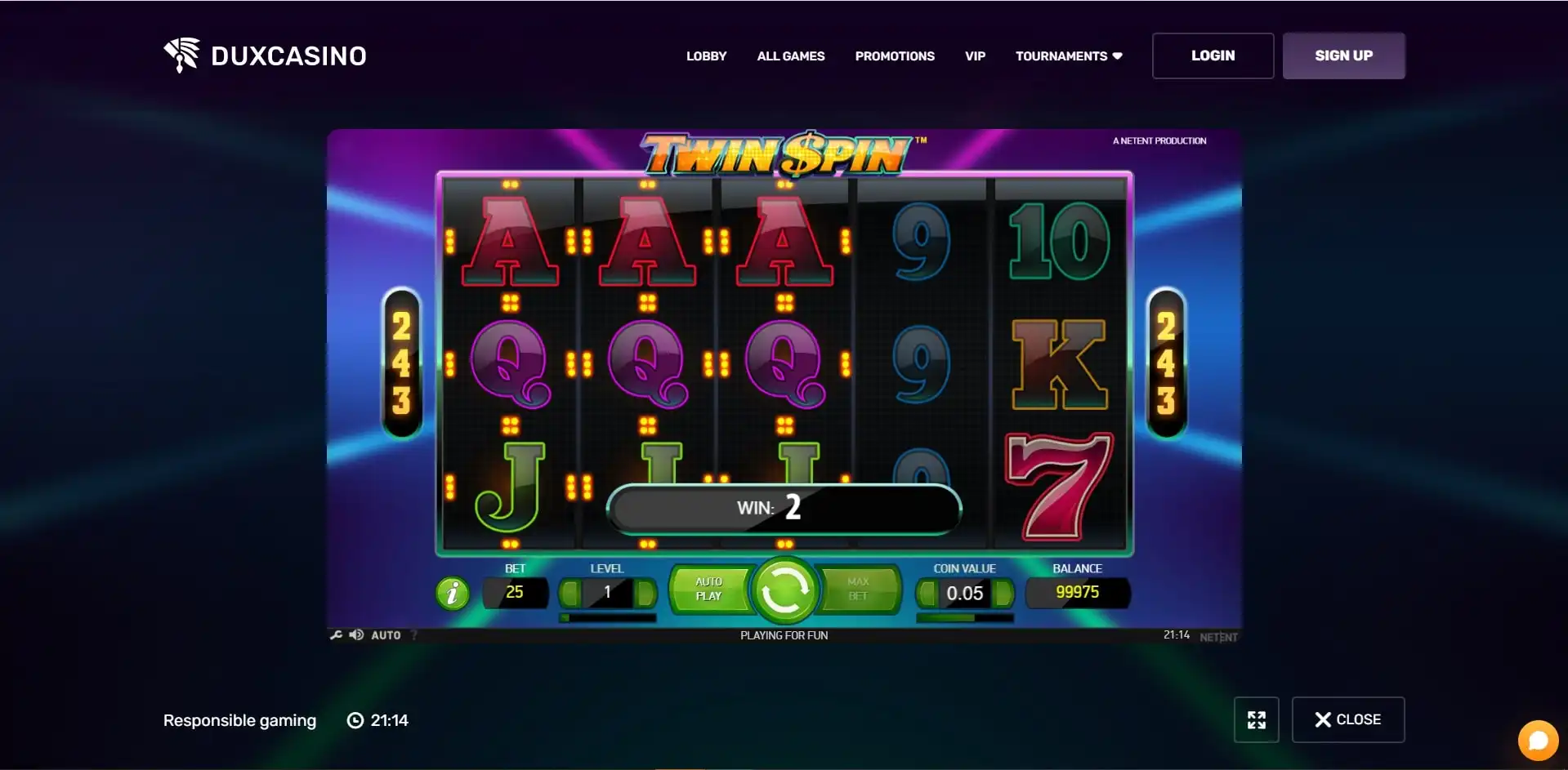 Dux Casino Slot Games