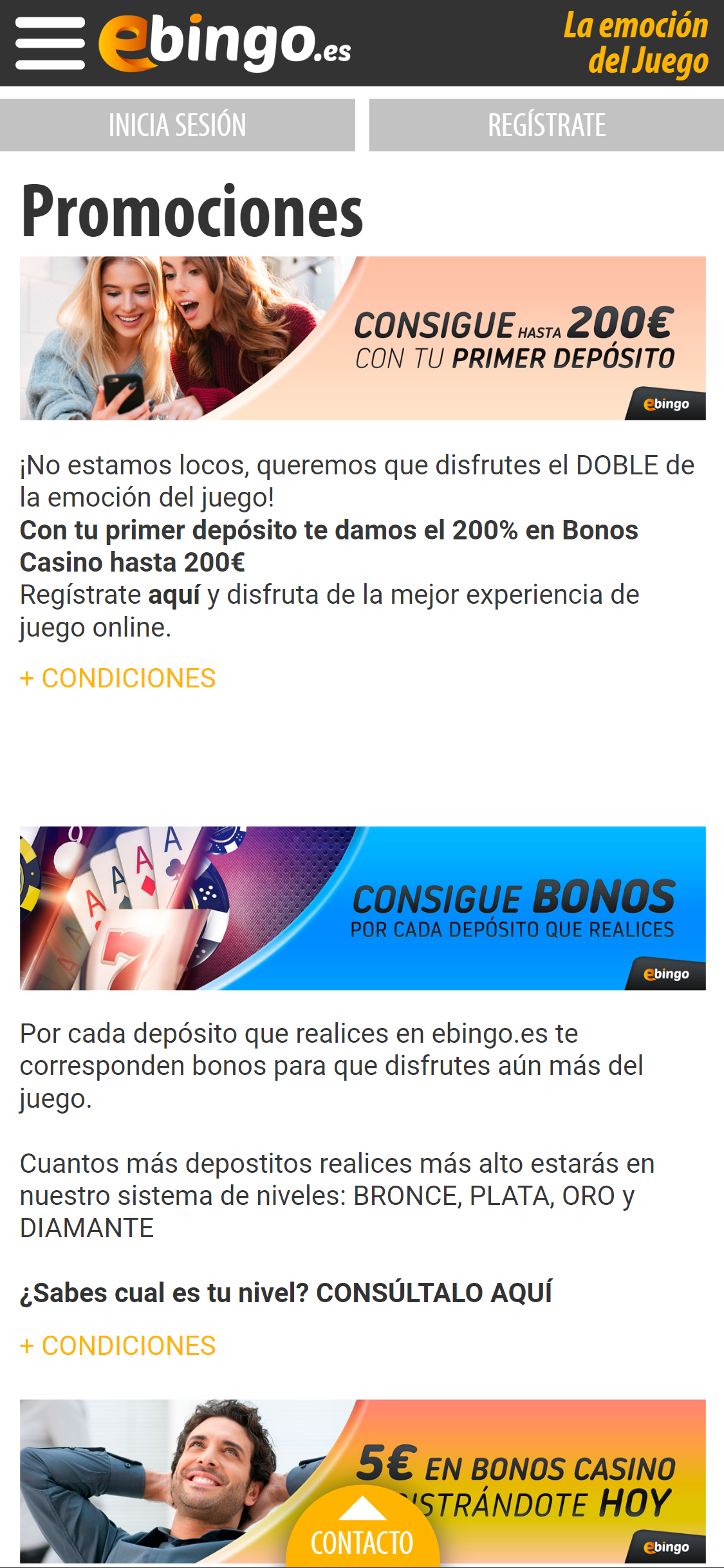 eBingo ES  Mobile No Deposit Bonus Review