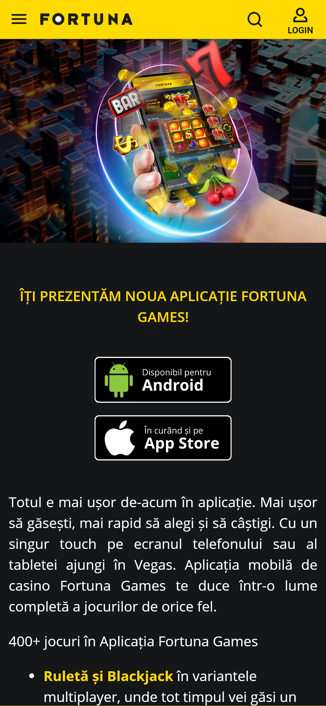 eFortuna Casino Mobile App Review