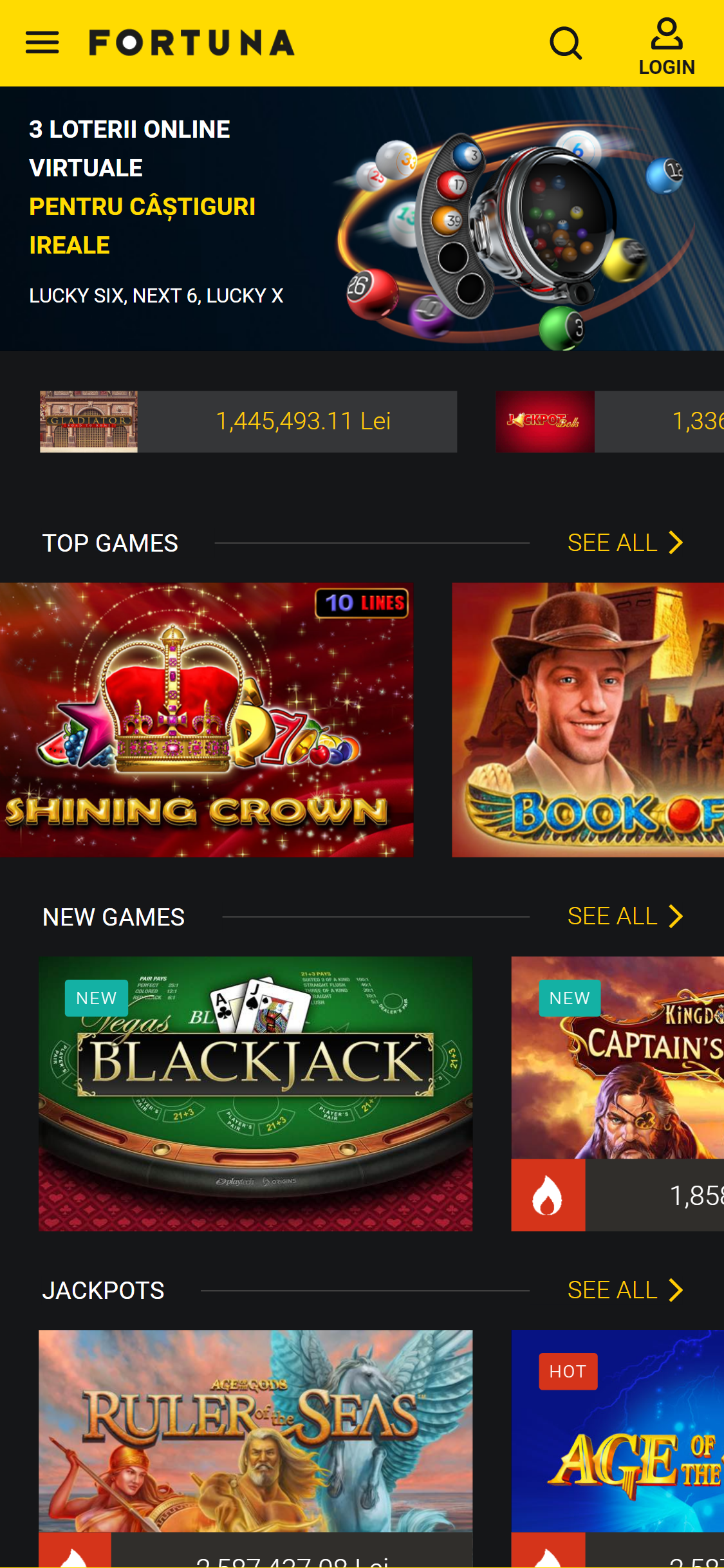 eFortuna Casino Mobile Games Review