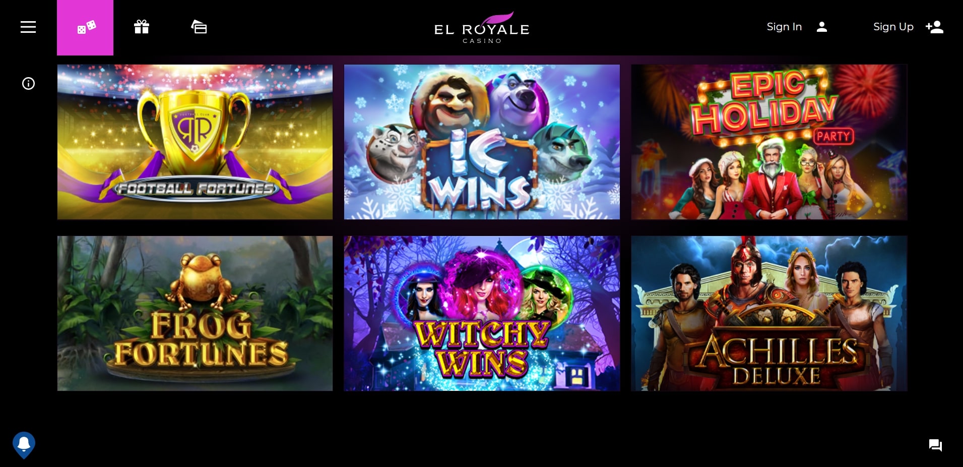 el royale casino free spins codes