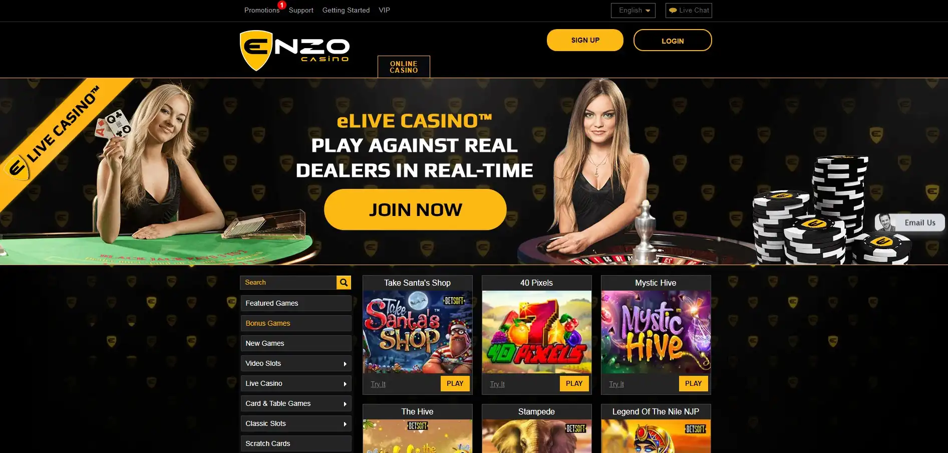 EnzoCasino Games