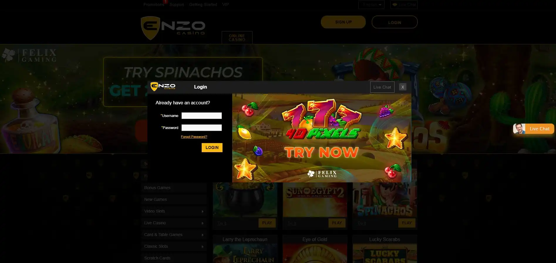 EnzoCasino Login