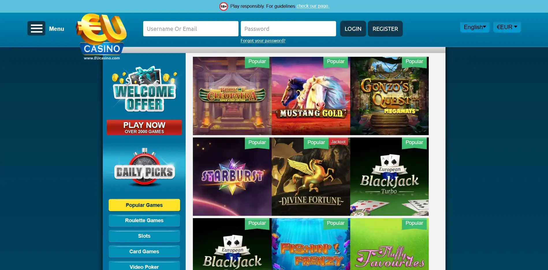 EUCasino Games