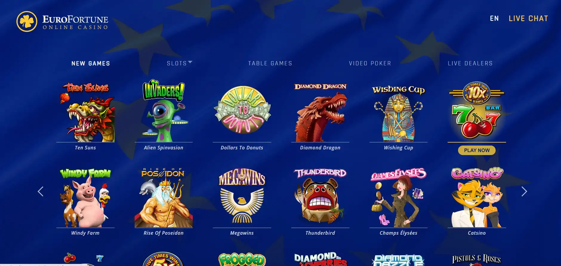 Euro Fortune Casino Games