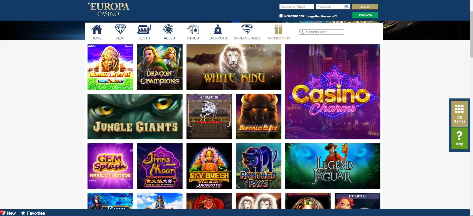 Europa Casino No Deposit Bonus