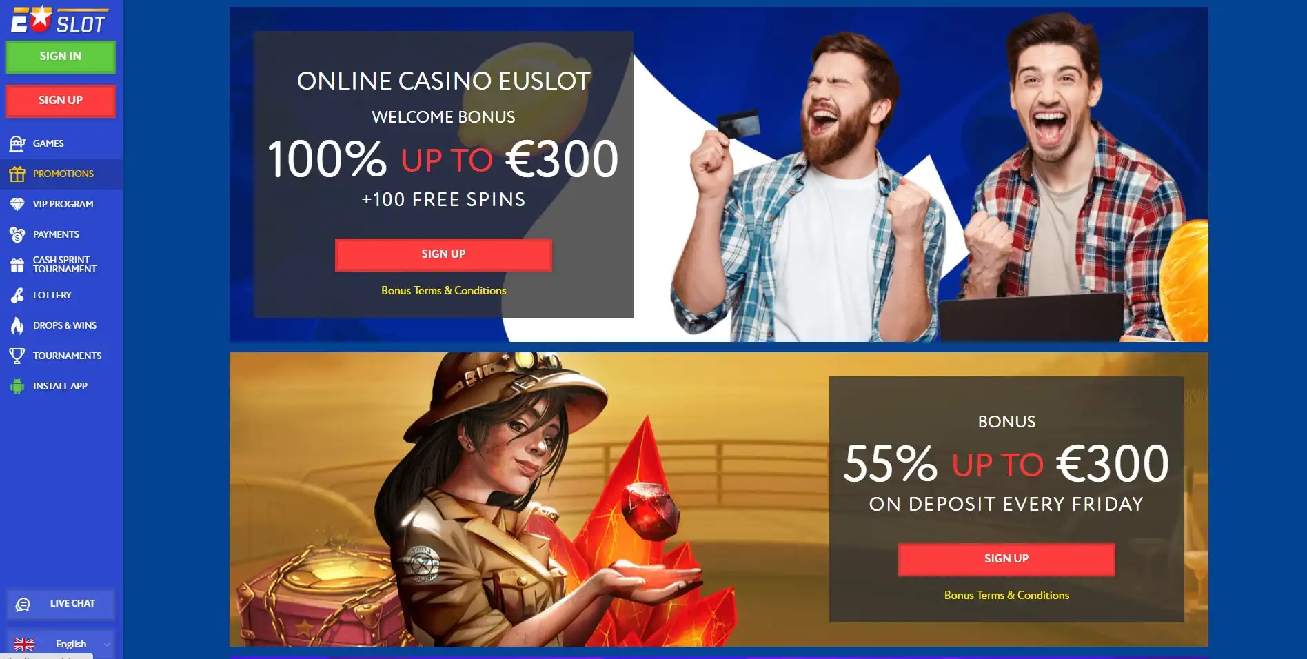 Euslot Casino No Deposit Bonus