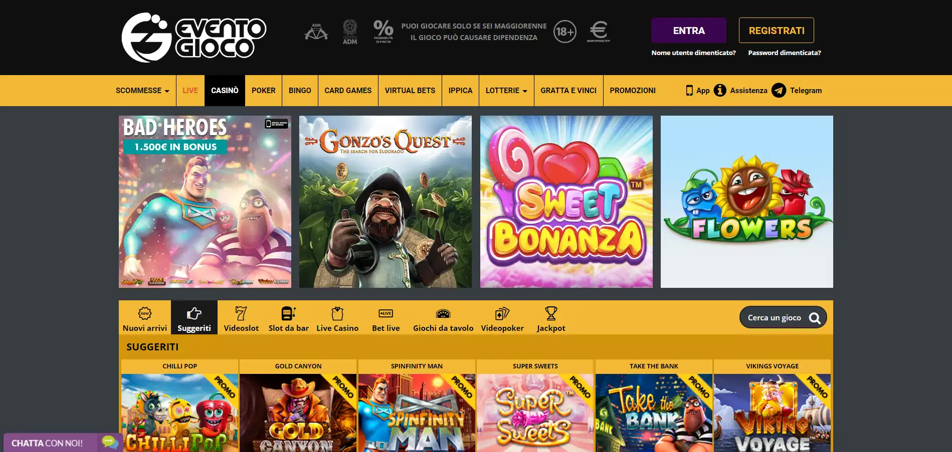 Evolve Casino Games