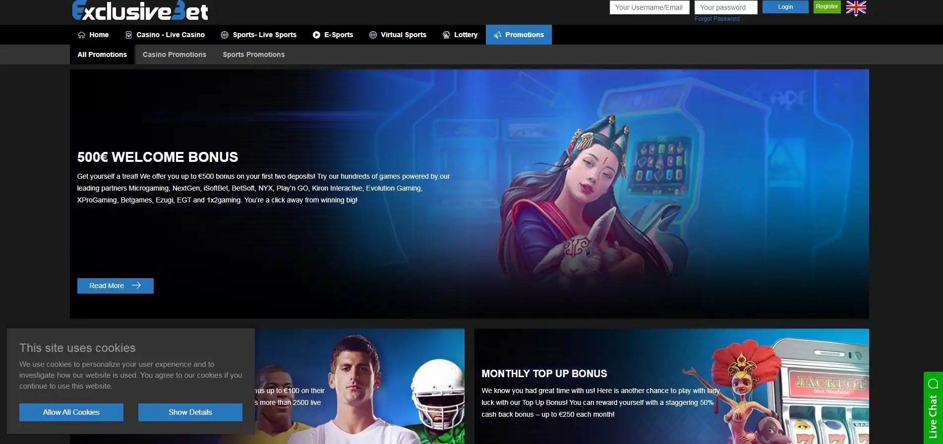ExclusiveBet Casino No Deposit Bonus