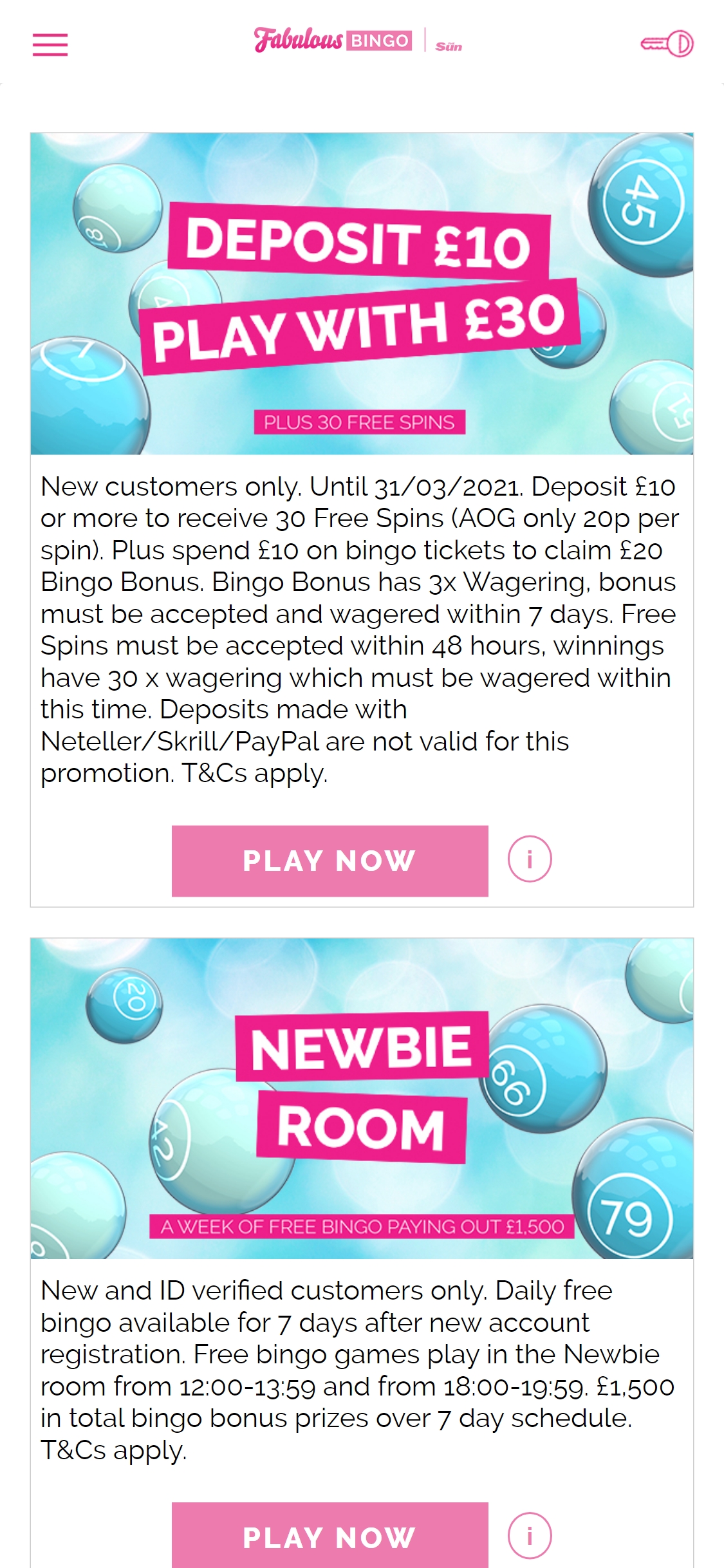 Fabulous Bingo Casino Mobile No Deposit Bonus Review